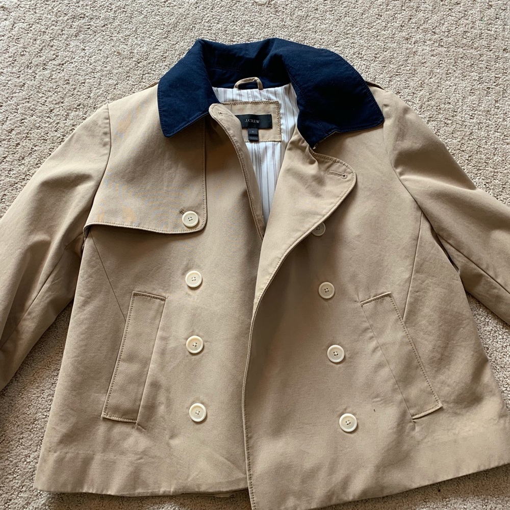 J. CREW | Cropped Trench Coat (Size 6) EUC